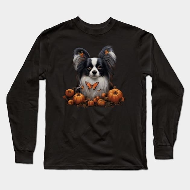 Papillon Halloween Long Sleeve T-Shirt by NatashaCuteShop